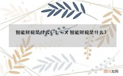 1+X智能财税是什么 智能财税是什么