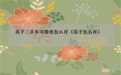 瓜子怎么样 瓜子二手车可靠性怎么样