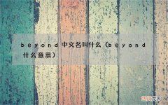 beyond什么意思 beyond中文名叫什么