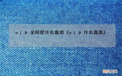 vip什么意思 vip全称是什么意思