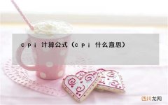 cpi什么意思 cpi计算公式