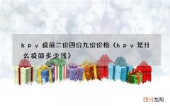 hpv是什么疫苗多少钱 hpv疫苗二价四价九价价格
