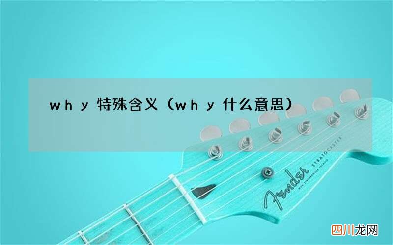 why什么意思 why特殊含义