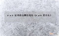 pmp是什么 pmp证书适合哪些岗位