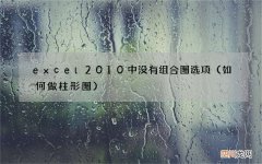 如何做柱形图 excel2010中没有组合图选项