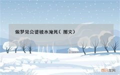 图文 做梦见公婆被水淹死