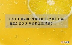 2011年属兔2022年运势及运程男 2011属兔的一生学业如何