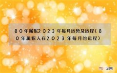 80年属猴人在2023年每月的运程 80年属猴2023年每月运势及运程