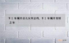91年属羊会儿女双全吗，91年属羊发财之年