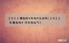 2022年属兔的4月份的运气 2022属兔的今年有什么忌讳