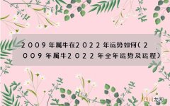 2009年属牛2022年全年运势及运程 2009年属牛在2022年运势如何