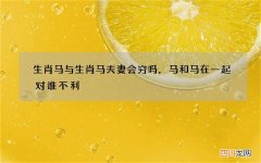 生肖马与生肖马夫妻会穷吗，马和马在一起对谁不利