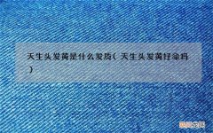 天生头发黄好命吗 天生头发黄是什么发质