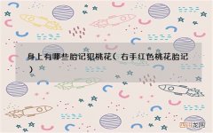 右手红色桃花胎记 身上有哪些胎记犯桃花
