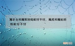 属羊女和属猴的婚配好不好，属虎和属蛇的婚配好不好
