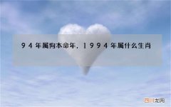 94年属狗本命年，1994年属什么生肖