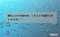 属猴人今年婚姻如何，1980年属猴未来5年运势