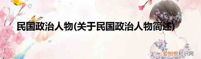 关于民国政治人物简述 民国政治人物