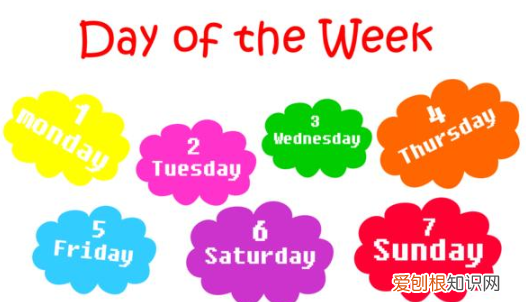 周一到周日的英文