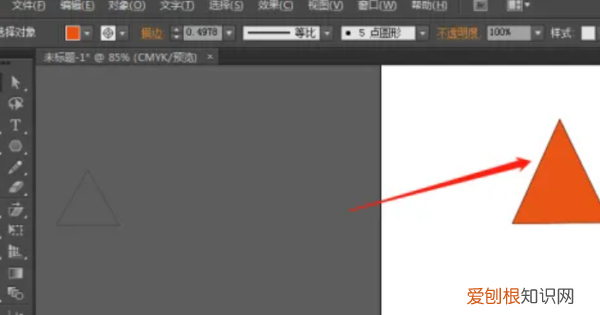 ai可以怎样画三角形，ai怎么用多边形画三角形