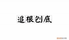 刨根问底的意思