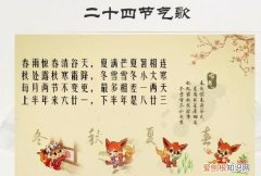 二十四节气歌,二十四节气歌顺口溜