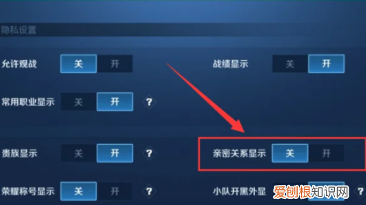 王者荣耀该要怎样才可以隐藏亲密关系