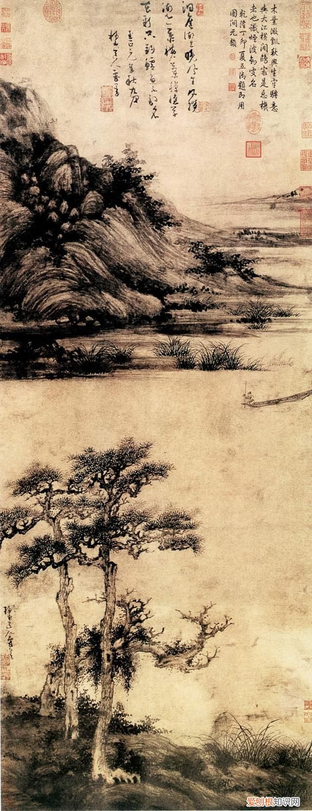 元代中后期的文人山水画 元代山水画