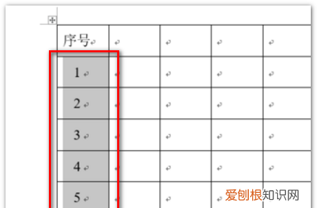 word怎么排序号23456，怎样在word文档中制作表格