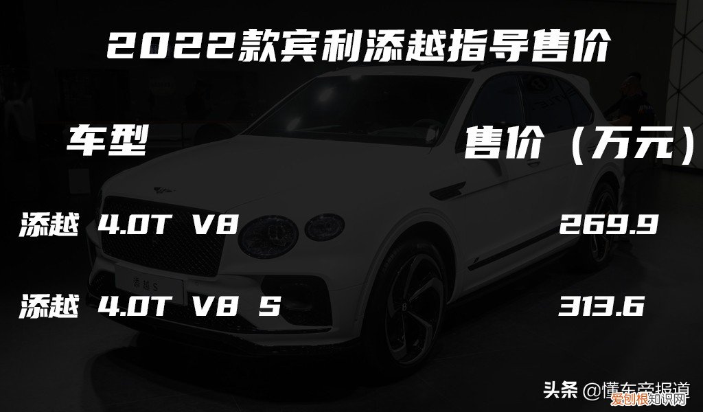 宾利2022款，起价248万元 宾利汽车价格及图片