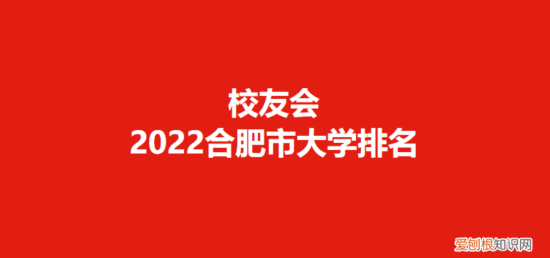 合肥的大学排名一览表 合肥好的大学排名