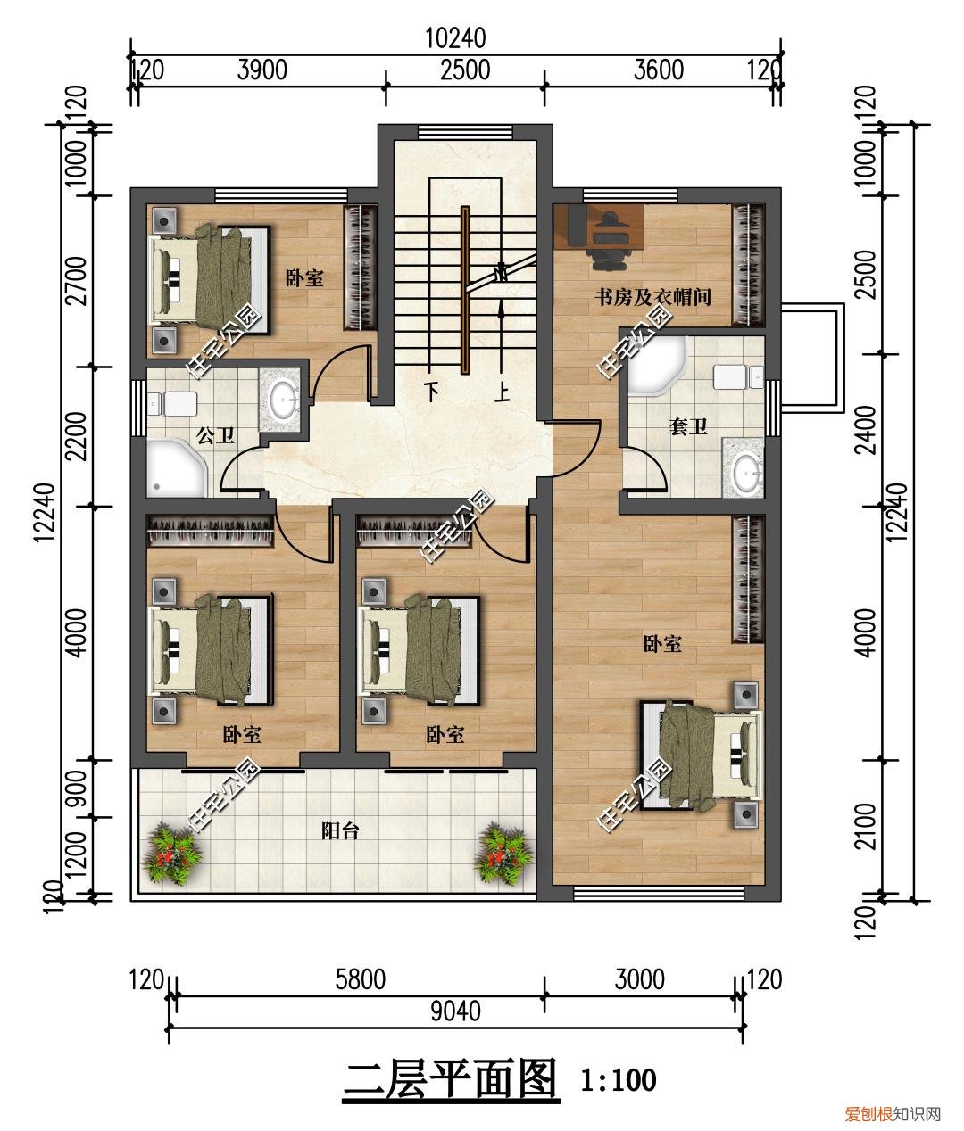 9×11米小面宽的三层现代别墅,大客厅+大主卧更舒适