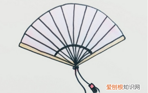扇子的简笔画怎么画，扇子怎么画 中国风荷花