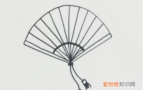 扇子的简笔画怎么画，扇子怎么画 中国风荷花