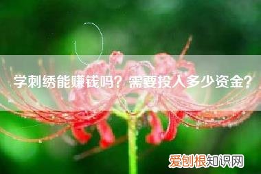 学刺绣能赚钱吗？需要投入多少资金？