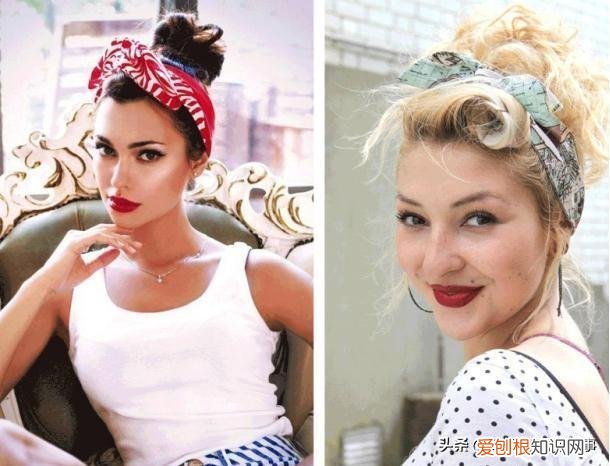 化妆时用的发带怎么戴