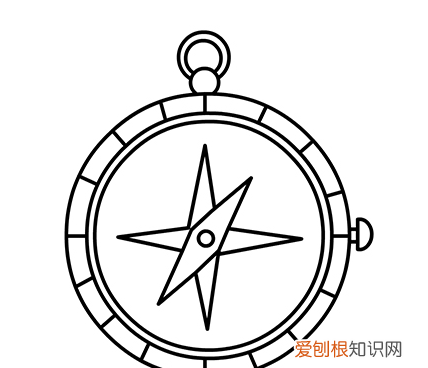 怎么画指南针，如何画指南针简笔画