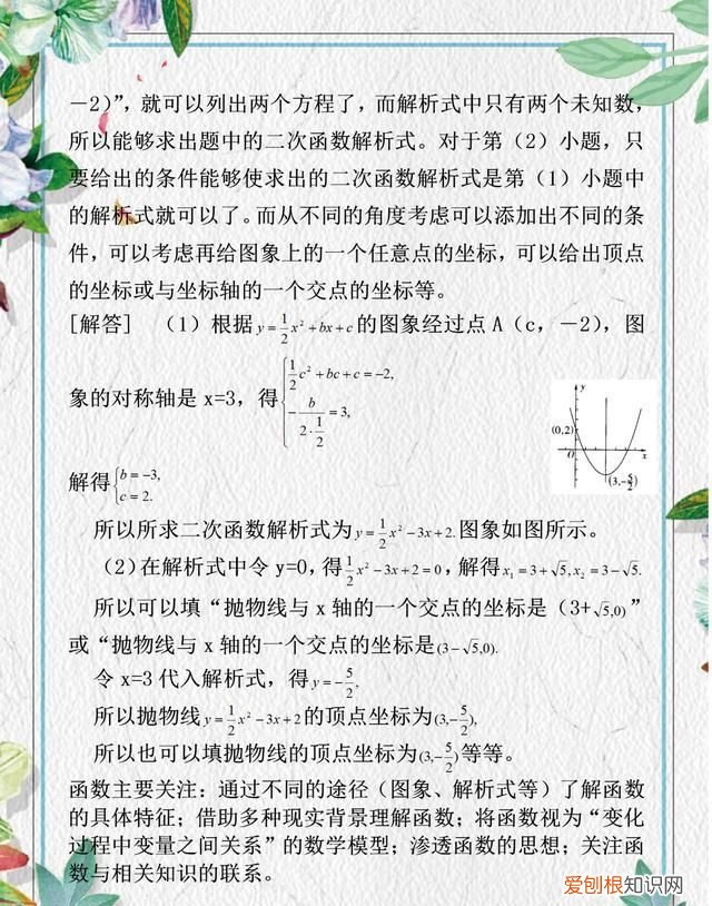 二次函数中考压轴题知识点汇总 初中数学二次函数知识点归纳