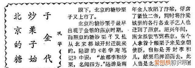秋天应该是糖炒栗子的味道 北京好吃的糖炒栗子