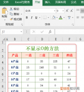 excel表格里面的0怎么不显示