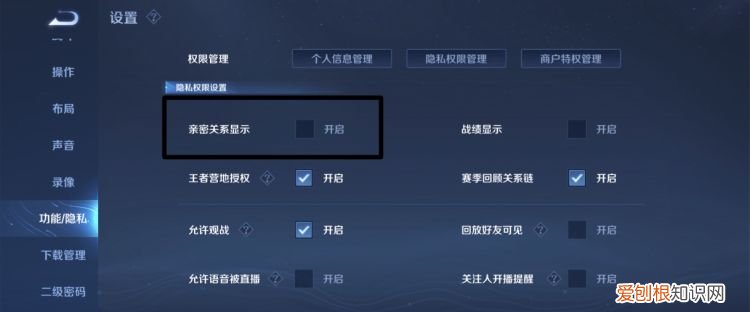 王者荣耀要怎样才可以隐藏亲密关系