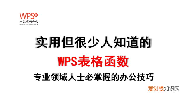 wps表格中函数运算的基本知识