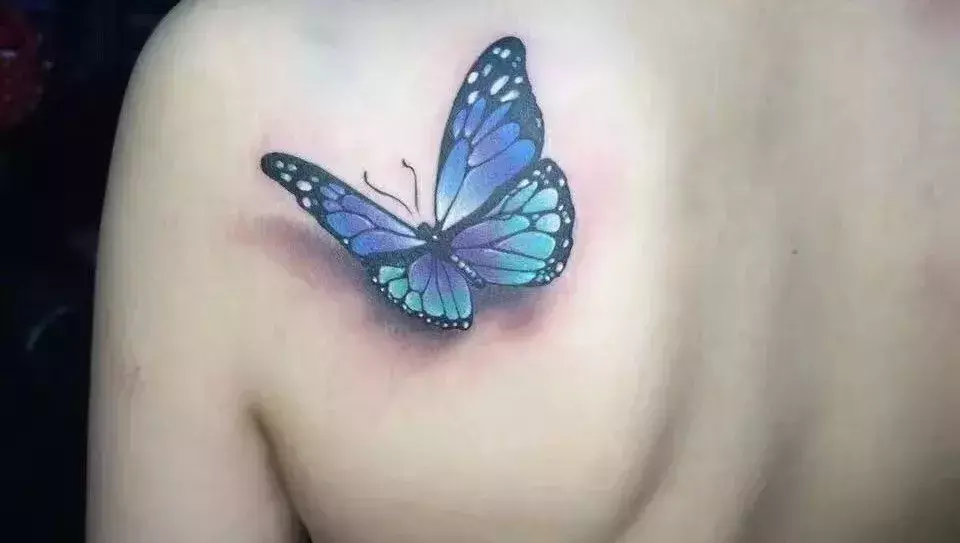 后背纹身图案女