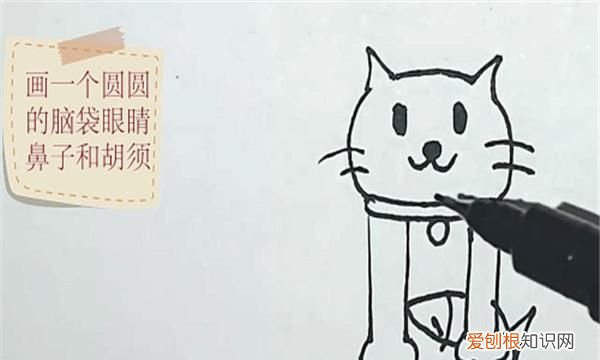 胡须简笔画怎么画，如何画简笔画之可爱小猫咪