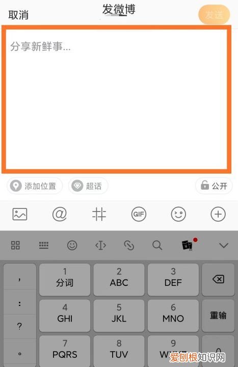 可以咋进行发表微博，微博怎么发说说不带图片
