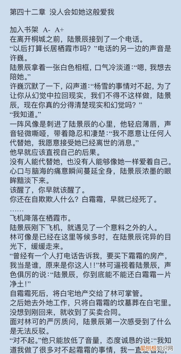 白霜霜陆景辰小说名字叫什么