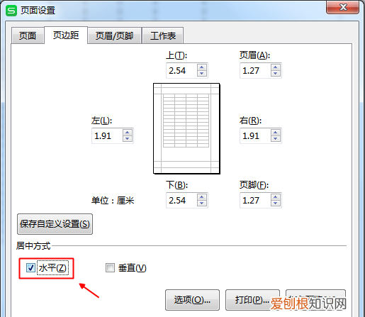excel文档中的内容怎样使其居中打印出来