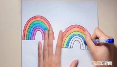 美丽的彩虹怎么画，七色彩虹怎么画好看又简单