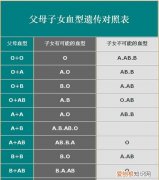 a型b型能生出o型吗