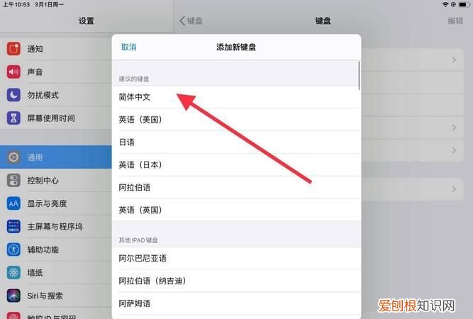 ipad怎么打字都是英文